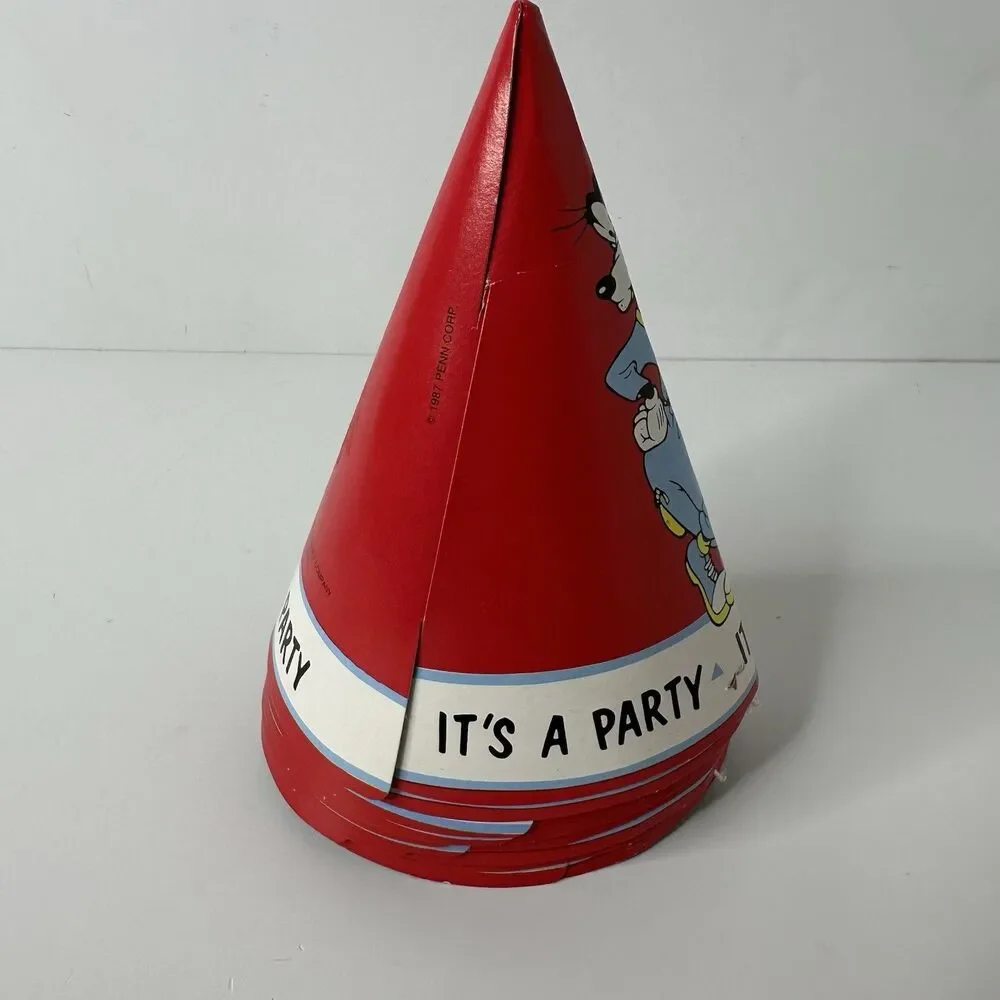 9‎ Vintage Disney Party Hats Mickey Minnie Goofy Junk Journal Photo Booth Prop